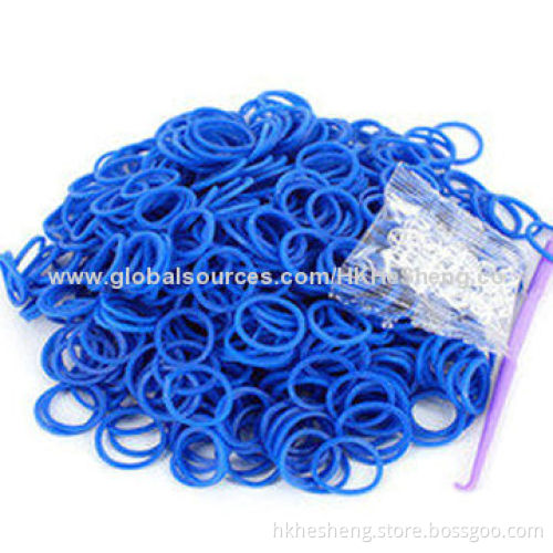 2014 durable food-grade silicone loom bands, available in various colors and shapes